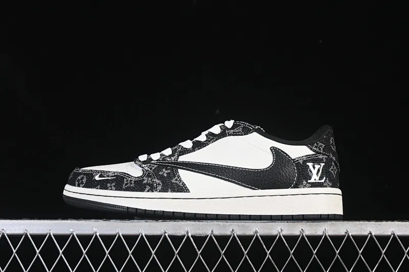 All categories Air Jordan Jordan series basketball shoes Air Jordan 1 Low High-end customized low-top sneakers Travis Scott x Fragment Design x Air Jordan 1 Low OG SP AJ1 Joe 1 LV joint white and black denim low-top cultural and casual sneakers SC0601-058